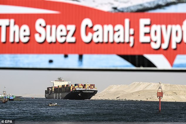 The Gulf of Suez would be the best location for Moses to cross as it is known for large tidal fluctuations.  In the photo, a container ship crosses the Suez Canal towards the Red Sea