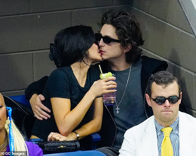 The couple showed each other a lot of affection while attending the men's singles final at the US Open in New York