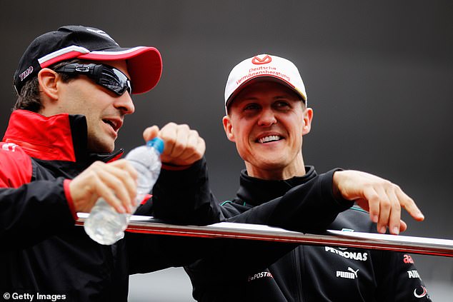 December 29 marks the tenth anniversary of Schumacher's horror skiing accident (pictured in 2012)