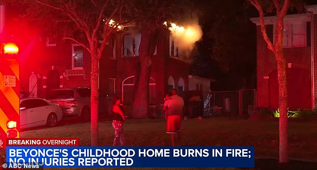 The current residents, a couple and two young children, were able to escape the flames unharmed