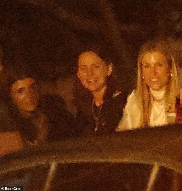 Garner was spotted flashing her movie star smile after a ride on Santa's sleigh