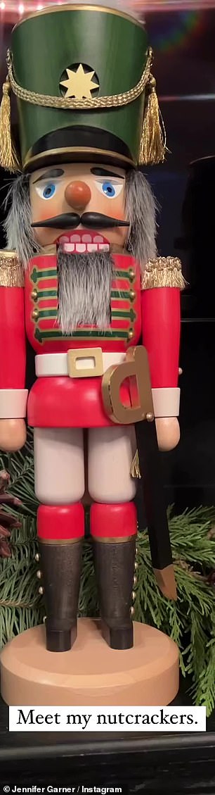 The actress was feeling Christmassy as she posted photos of some of her Nutcracker decor.