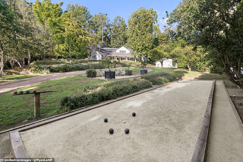 The property also features a bocce court