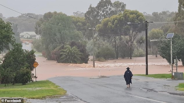 Victoria's Wedderburn was flooded on Christmas Day and more rain was expected for Victoria in the south-east on Boxing Day