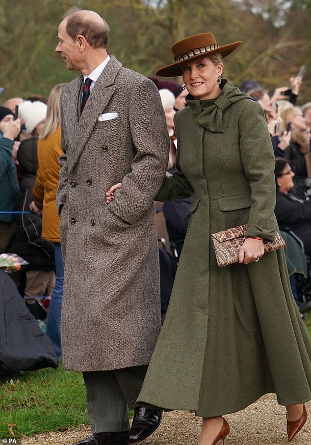 The Duke and Duchess of Edinburgh joined the rest of the royal family at the church service on Monday morning