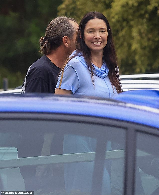 Last week the pair headed out for a big family lunch to The Hut restaurant in the hinterland of Byron Bay