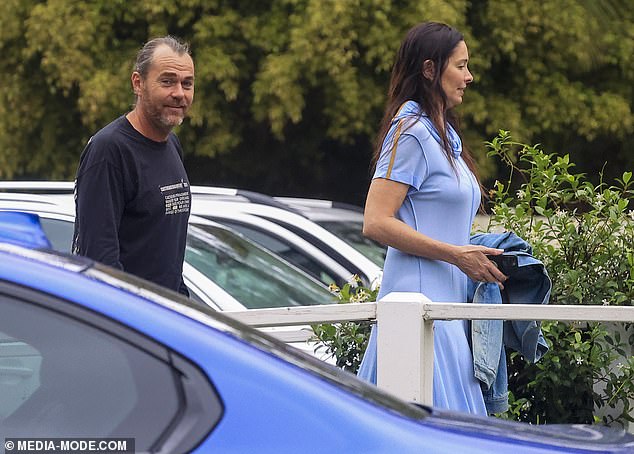 The MasterChef Australia star wore a graphic long-sleeved T-shirt and black shorts and wore his hair in a ponytail