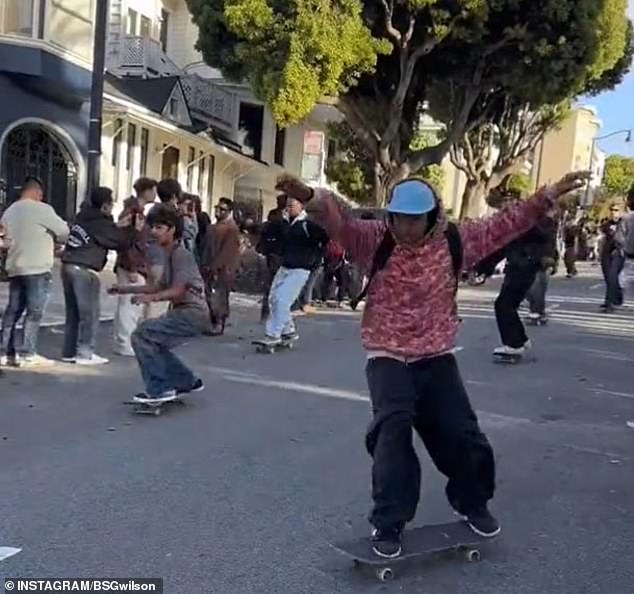 In July, more than 100 people, mostly children, were arrested at the annual 'Dolores Hill Bomb' skateboarding rally