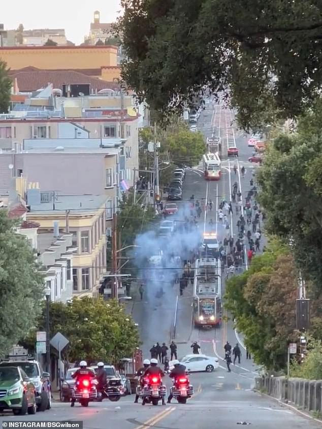 Three light rail vehicles were destroyed during the incident, which quickly turned violent