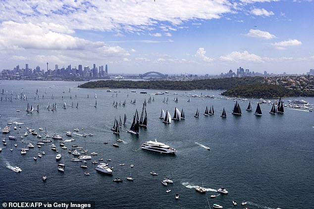 There was drama at the race start on Boxing Day (pictured) when Scallywag were forced to complete a penalty lap after a protest from reigning champions Comanche