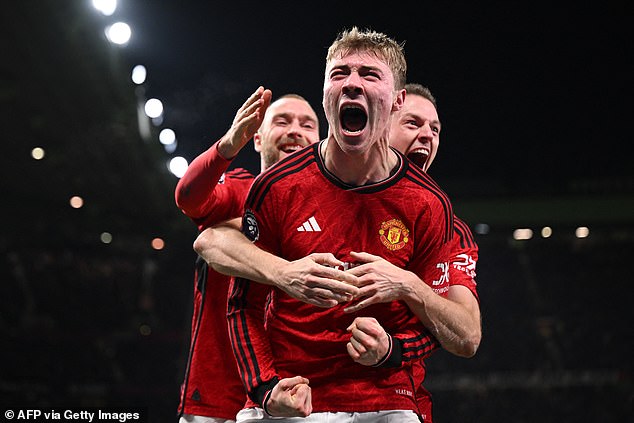 Rasmus Hojlund struck late to complete Man United's 3-2 comeback against Aston Villa - scoring his first Premier League goal