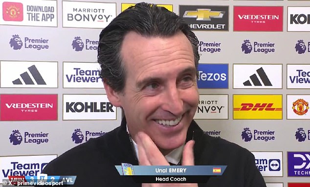 Emery chuckled to himself during his post-match interview and was initially reluctant to talk about the loss