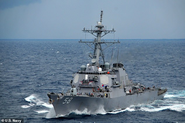The guided missile destroyer USS Laboon (DDG 58) shot down attacks fired from Yemen on Tuesday