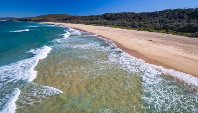 The teenager went missing on Congo Beach (pictured), which is known as a dangerously isolated beach, with persistent cracks and often a deep channel along the coast.