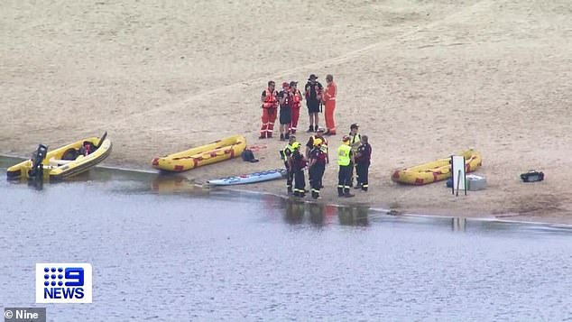 The extensive search for the drowned man included police divers and a helicopter