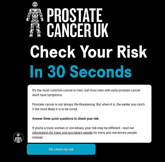 More than 66,000 men have now completed Prostate Cancer UK's 30-second online checker