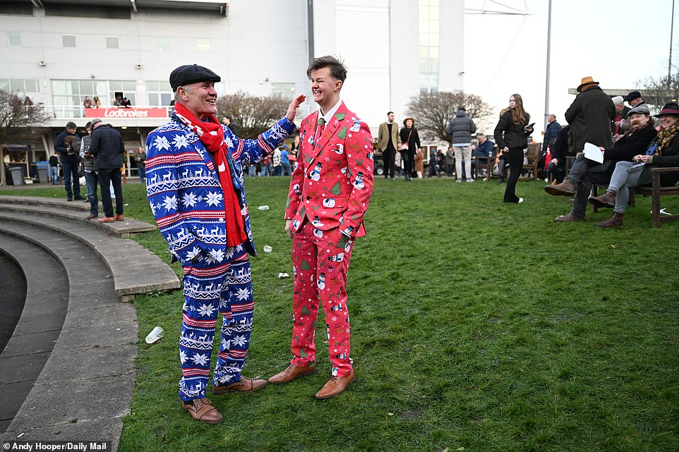 Punters turned out in droves at the iconic Boxing Day race meeting, with some making a sartorial nod to the festive season