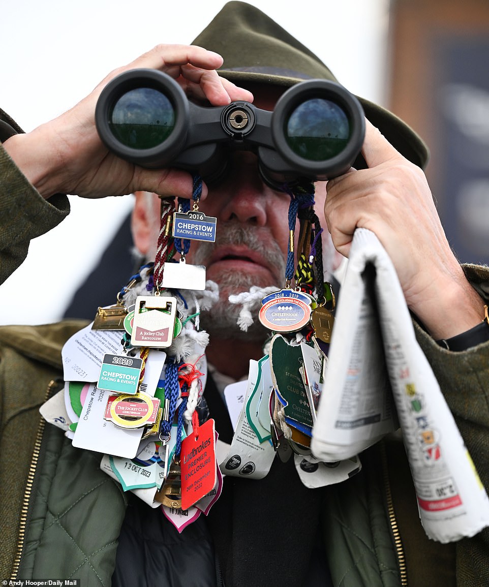 Racegoers watched with interest as the unlikely winner was the last to emerge from the stalls before making a late entry into the field