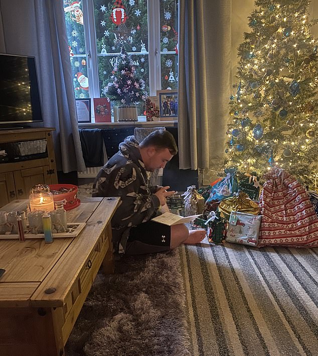 On Christmas Day, however, Littler was the picture of a normal teenager opening his presents