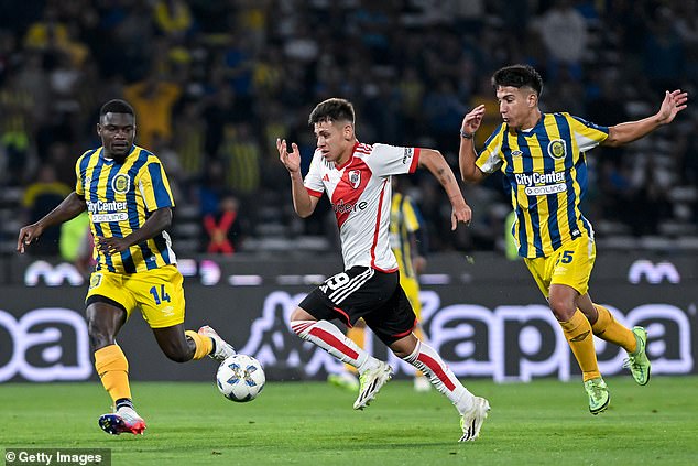 Echeverri has played just 72 minutes of football in four senior games for River Plate