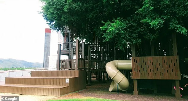 Shocked parents were disgusted by the needles callously thrown away in the park.  (photo, Cairns Esplanade)