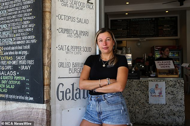 Café worker Maria Jakubikova (photo) described the waste left behind as 'extreme'