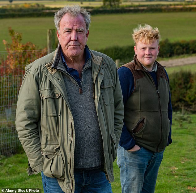 The unfortunate news comes shortly after: Jeremy announced the fourth season of his Amazon Prime show – Clarkson Farm – alongside co-star Kaleb Cooper (pictured)