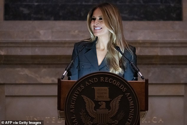 Melania Trump made a rare public speech before a naturalization ceremony at the National Archives in Washington, DC on December 15.  Her public appearances are expected to increase as her husband runs for another term