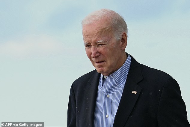 Carville has questioned whether President Joe Biden (pictured), 81, should seek re-election because of his advanced age and low poll numbers