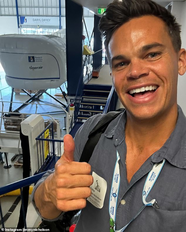 The reality star took to Instagram on Wednesday to share with his 95,000 followers that he had acquired an Air Transport Pilot License.  In the series of images, Jimmy shared scenes from the Ansett Aviation Training center as he trained on flight simulators