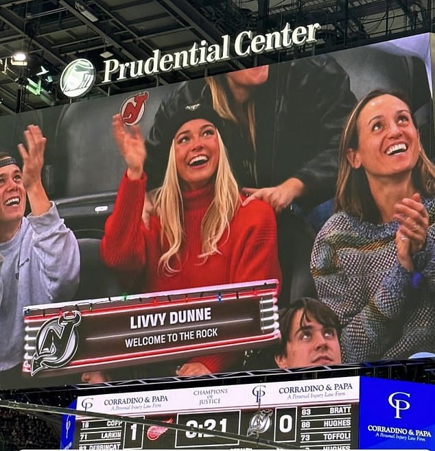 Dunne was also introduced to the audience during the NHL game on Saturday evening