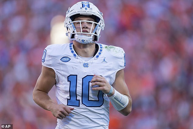 North Carolina star QB Drake Maye has opted out of the game after declaring for the NFL Draft