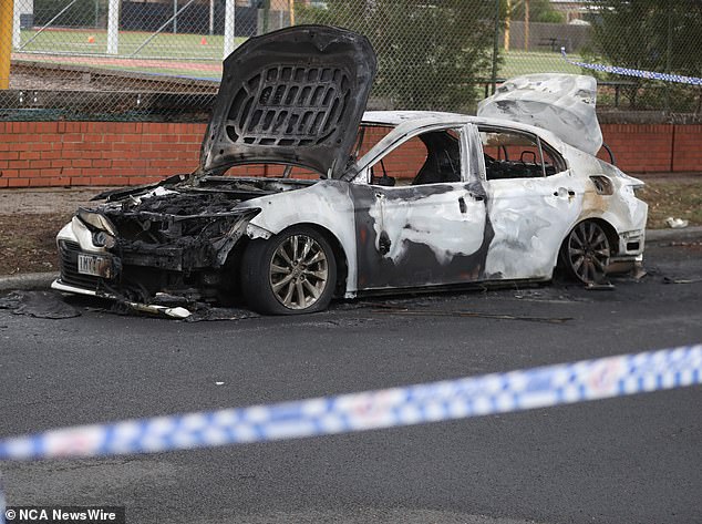 Police are investigating whether a white Toyota Camry found burnt out on nearby Lowson Street is linked to the earlier incident