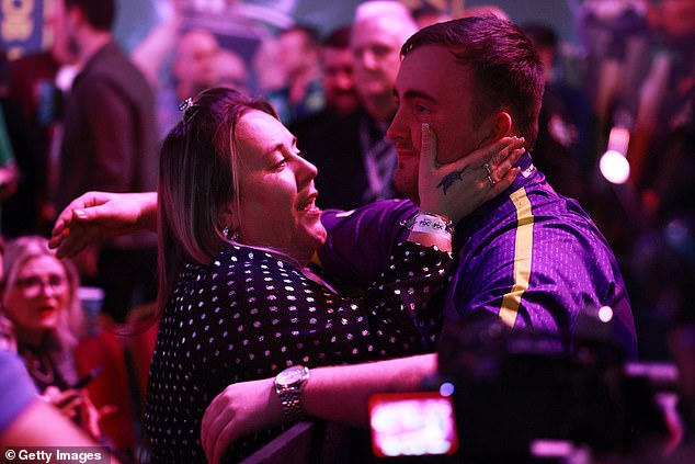 The teenage darts sensation admitted he was emotional when he saw his mother in the crowd