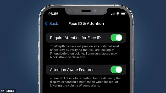 To resolve this issue, go to Face ID & Attention settings to deactivate 