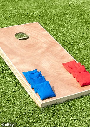 This also applies to the game Cornhole (right)