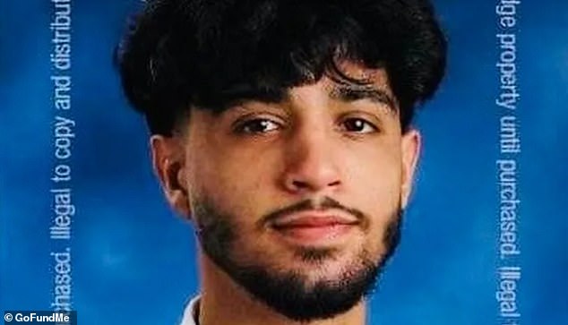 Ahmed Haitham (pictured), 17, was pronounced dead, a 15-year-old girl and a 17-year-old boy were rushed to hospital, and a 16-year-old boy remains missing after hours of searches.