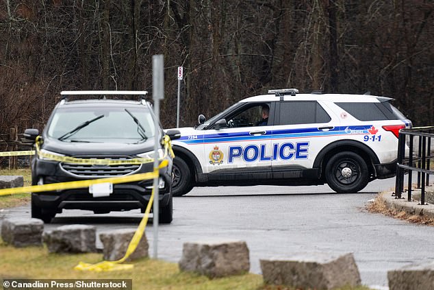 Meanwhile, a police diver was sent to hospital for what paramedics described as 'a diving-related emergency'