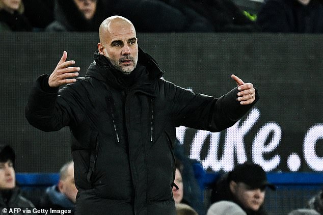 Pep Guardiola was frustrated that Beto was offside, but the game was allowed to continue