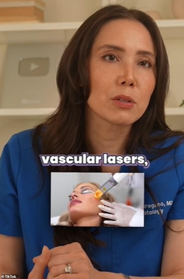 However, vascular lasers require an average of about a week of downtime, unlike the soft lasers that Dr.  Turegano talked about in the beginning of the clip