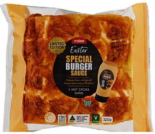 Topping the list were Coles' Special Burger Sauce Hot Cross Buns, which he joked smelled like 