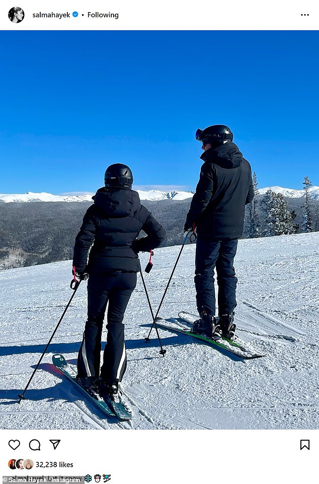 Salma later shared on her Instagram a photo of her and billionaire husband François-Henri Pinault, 61, taking in the view from the top