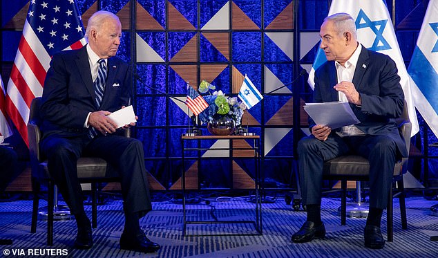 Joe Biden is struggling to contain dissent from his party's left over his public support for Israeli Prime Minister Benjamin Netanyahu