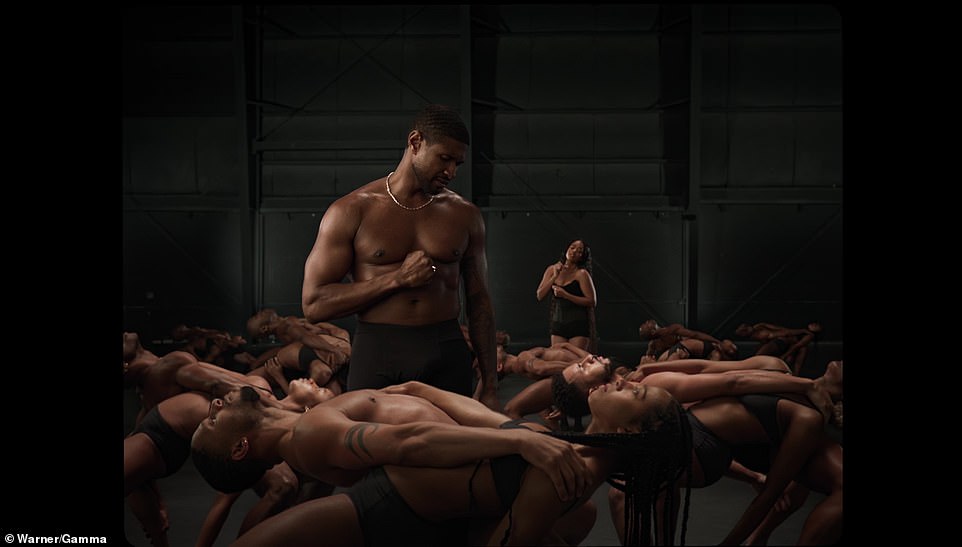 Later, the performers performed an interpretive dance around Usher and HER