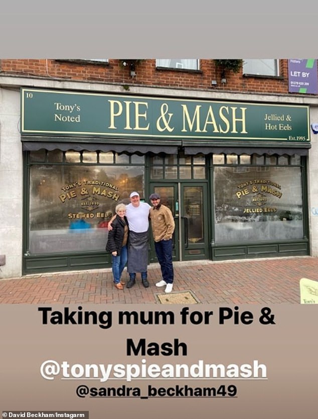 The retired sportsman has previously shared photos with cafe owner Tony and his staff, and also posed with mum Sandra outside the cafe entrance