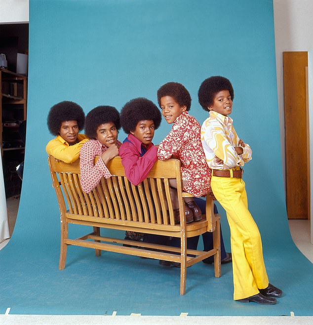 The Jackson 5 - (L-R) Tito, Jackie, Jermaine, Marlon and Michael Jackson - were photographed in LA in 1972