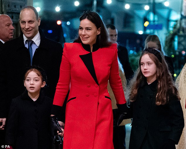 Lord Frederick Windsor, Isabella Windsor, Sophie Winkleman and Maud Windsor arrive at the Princess of Wales's Christmas carol concert in December