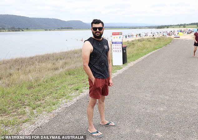 “I'm really glad they did this,” said a Rooty Hill father (pictured) on the beach on Friday