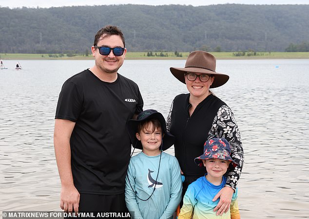 A couple with two young children approved the new swimming spot