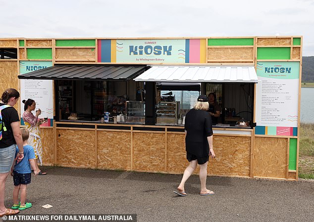 One food truck offers hot dishes such as fries and sausage rolls, as well as hot and cold drinks